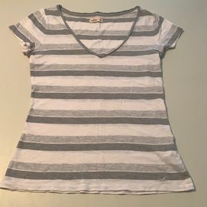Medium Hollister v-neck stripped top